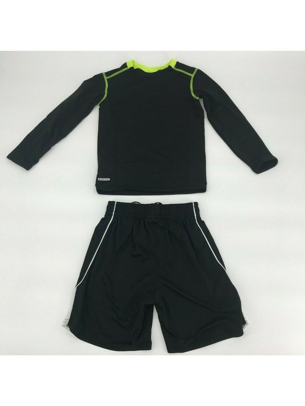 Starter Boys Long Sleeve Shirt Black Shorts Outfit Bundle Sz S Sz M